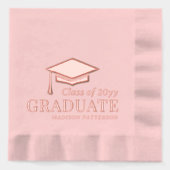 Graduate Class of Personalisiert Name Abschluss Servietten Mit Folie (Vorderseite)