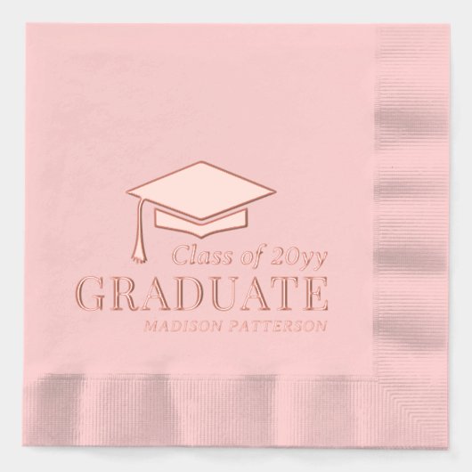 Graduate Class of Personalisiert Name Abschluss Servietten Mit Folie (Vorderseite)