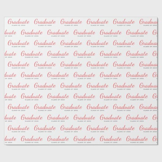 Graduate Class of Simple Modern Abschluss Geschenkpapier (Flach)