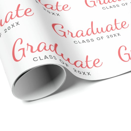 Graduate Class of Simple Modern Abschluss Geschenkpapier (Rolleneckpunkt)
