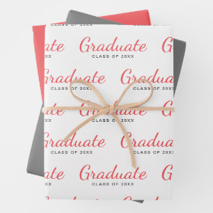 Graduate Class of Simple Modern Abschluss Geschenkpapier Set