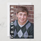 Graduate Classic Foto Simple Laureate Crimson Red Einladung (Vorderseite)