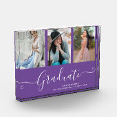 Graduate Collage Abschluss Lila Foto Block (Links)