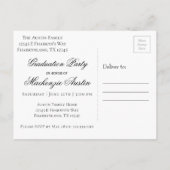 Graduate Collage | Gold Script 3 Foto Keepake Einladungspostkarte (Rückseite)