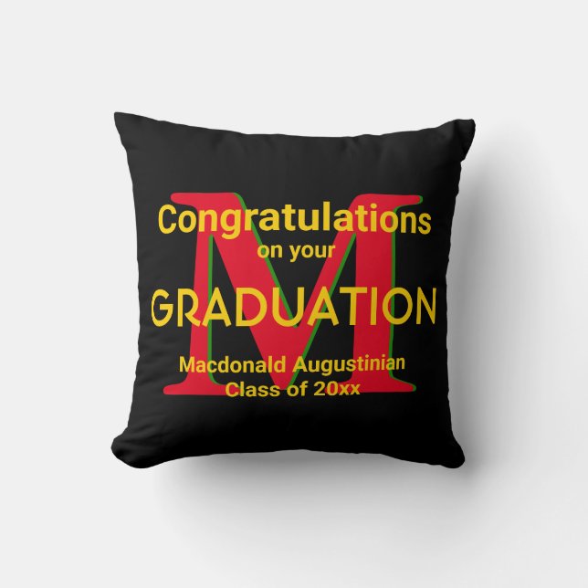 Graduate ConGRATULATIONS Custom Abschluss Kissen (Vorderseite)