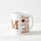 Graduate Copper Monogram Global Pandemic Funny Kaffeetasse (VorderseiteRechts)