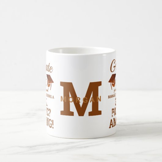 Graduate Copper Monogram Global Pandemic Funny Kaffeetasse (Mittel)
