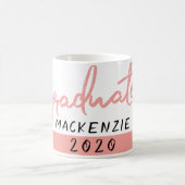 Graduate Coral Script | Handschrift mit Jahr Kaffeetasse (Mittel)