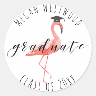 Graduate Custom Aufkleber lustige Flamingo tropisc