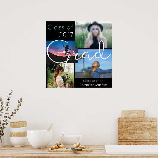 Graduate Custom Foto Collage Poster (Küche)
