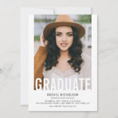 Graduate Cutout Foto Graduation Party Einladung (Vorderseite)