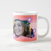 Graduate Daisy Foto Peach Jumbo-Tasse (Rechts)
