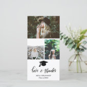 Graduate danke Ihnen drei Foto einfach Ankündigung (Stehend Vorderseite)