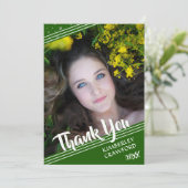 Graduate danke Ihnen Handgeschriebenes Pinselskrip Einladung (Stehend Vorderseite)