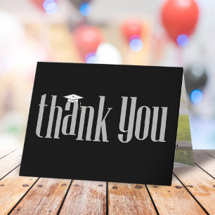 Graduate danke Ihnen Moderne Foto Schwarze Typogra