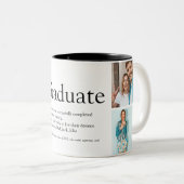 Graduate Definition Foto Collage Moderne Zweifarbige Tasse (VorderseiteRechts)