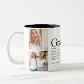 Graduate Definition Foto Collage Moderne Zweifarbige Tasse (Links)