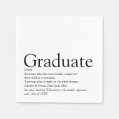 Graduate Definition Fun Modern Serviette (Vorderseite)