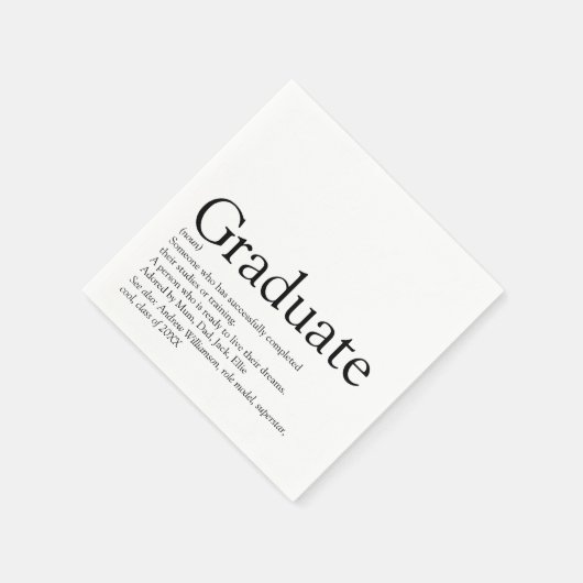 Graduate Definition Fun Modern Serviette (Ecke)