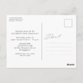 Graduate drei Foto einfache moderne Abschluss Postkarte (Rückseite)
