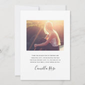 Graduate Elegance Flat Danke Karte (Rückseite)