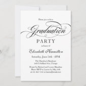 Graduate Elegant Calligraphy Graduation Party Einladung (Vorderseite)