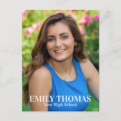 Graduate Elegant Calligraphy Typografy Foto Postkarte (Vorderseite)