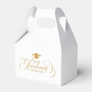 Graduate Elegant Gold Script Typografie Geschenkschachtel