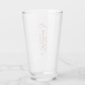 Graduate Elegant Red Script Typografie Glas (Rückseite)