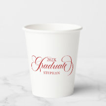 Graduate Elegant Red Script Typografie