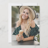 Graduate Elegant Script Graduation Arch Photo Einladung (Rückseite)