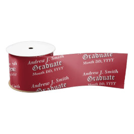 Graduate Elegante Kardinal Roter Individuelle Name Satinband