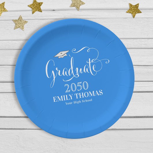 Graduate Elegante Moderne moderne, einfache Klasse Pappteller