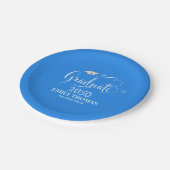 Graduate Elegante Moderne moderne, einfache Klasse Pappteller (Schrägansicht)