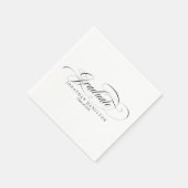 Graduate Extravagant Calligrafy Abschluss Serviette (Ecke)