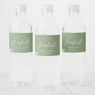 Graduate favorit pampas eucalyptus elegant grün wasserflaschenetikett