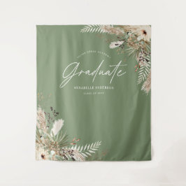 Graduate favorit pampas eucalyptus sage grünes Bud Wandteppich
