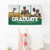Graduate fett sportgrün drei Foto Abschluss Banner (Insitu)