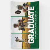 Graduate fett sportgrün drei Foto Abschluss Banner (Vertikal)