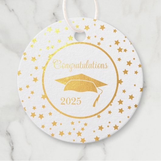 Graduate Foil Favor Tags (Vorderseite)