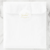 Graduate Foil Gold Eleganter Script-Abschluss Runder Aufkleber (Tasche)
