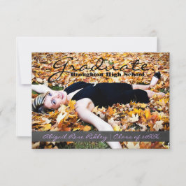 Graduate Foto - 3x5 Chalkboard Streifen Einladung