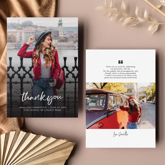 Graduate Foto Abschluss 2025 Dankeschön Karte