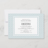 Graduate Foto Abschluss 2025 Party Einladung (Rückseite)