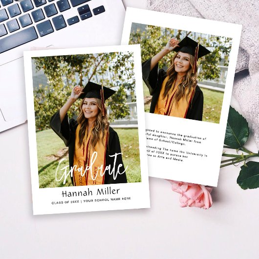 Graduate Foto Abschluss Ankündigung