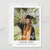 Graduate Foto Abschluss Ankündigung (Vorderseite)