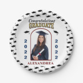 Graduate Foto Abschluss Glückwunsch Custom P Pappteller (Vorderseite)