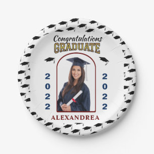 Graduate Foto Abschluss Glückwunsch Custom P Pappteller