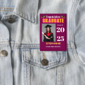 Graduate Foto Abschluss Herzlichen Glückwunsch Button (Insitu)