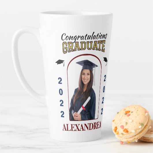 Graduate Foto Abschluss Herzlichen Glückwunsch Milchtasse (Beispiel)